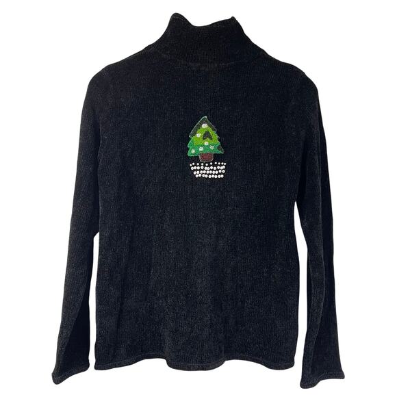 Not So Ugly Christmas Sweater Dog Lover Tree Medium Lisa International Vintage - Picture 9 of 10